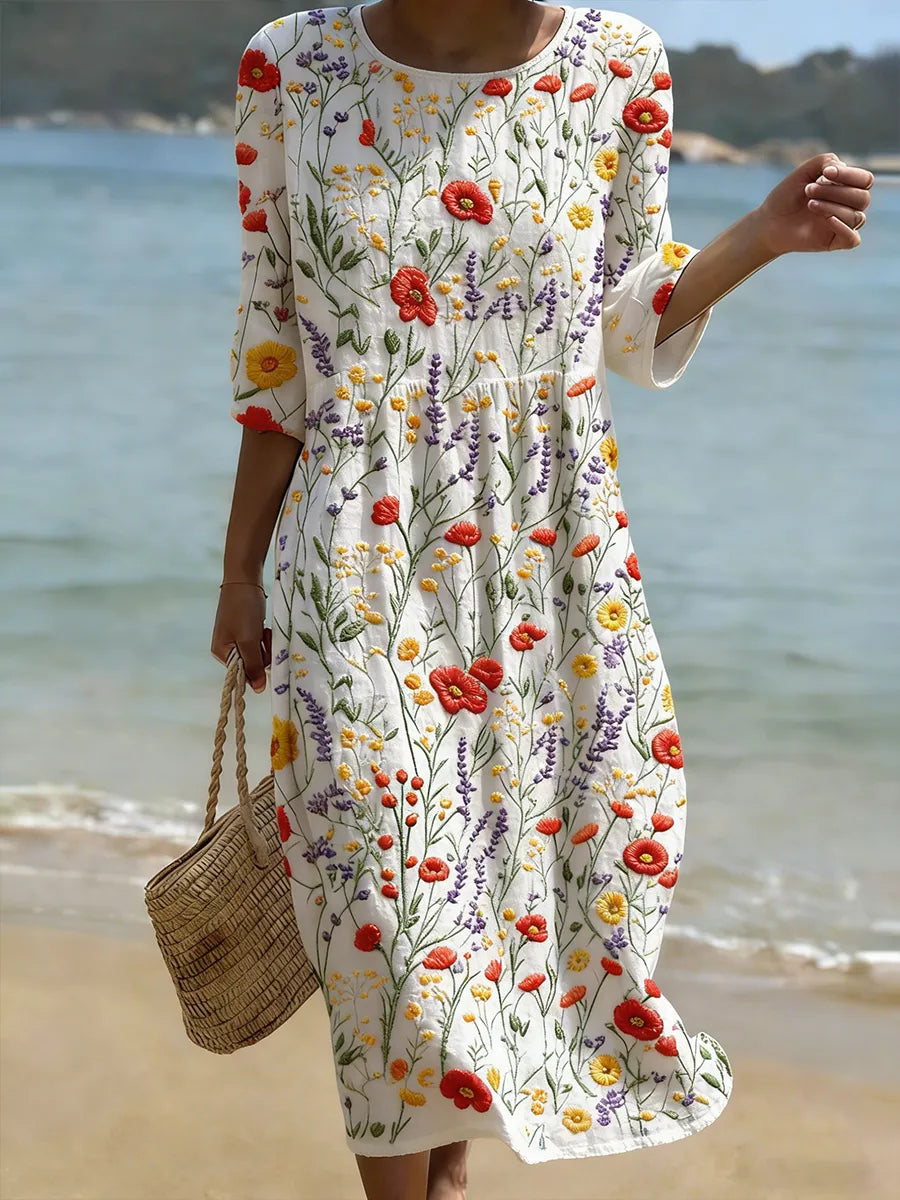 Nicole | Deslumbrante Vestido Floral Elegante para Ocasiones Especiales