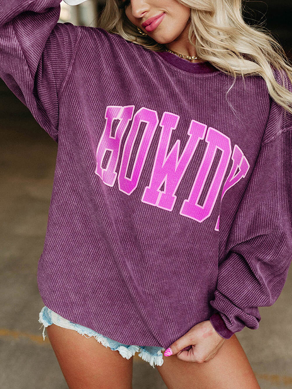 Sudadera con cordones texturizada Howdy
