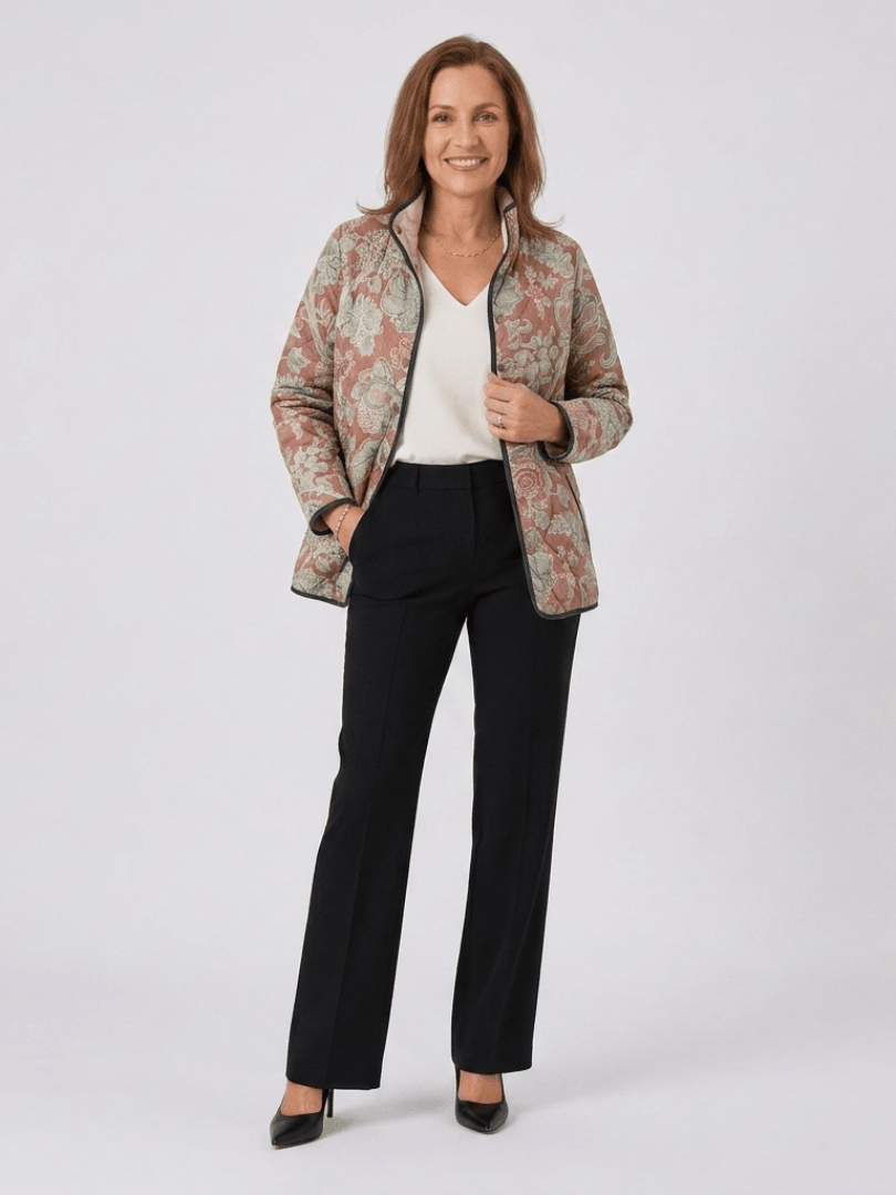 Chaqueta Acolchada Damasco Terracota