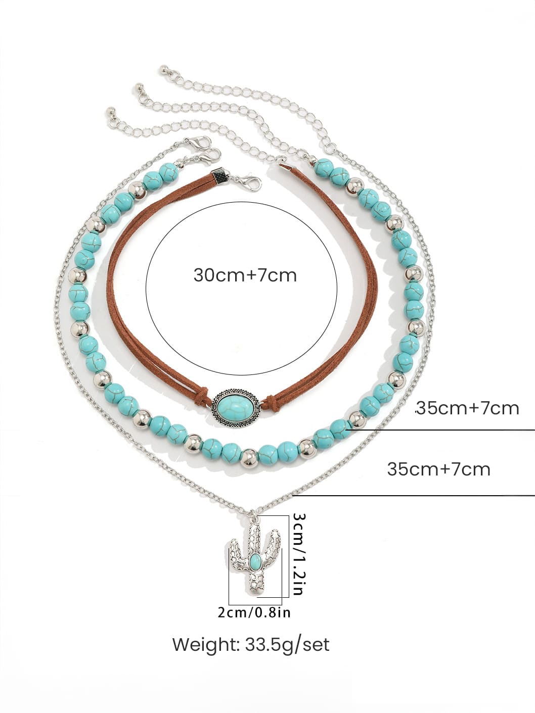 Collar Collar Cactus Turquesa