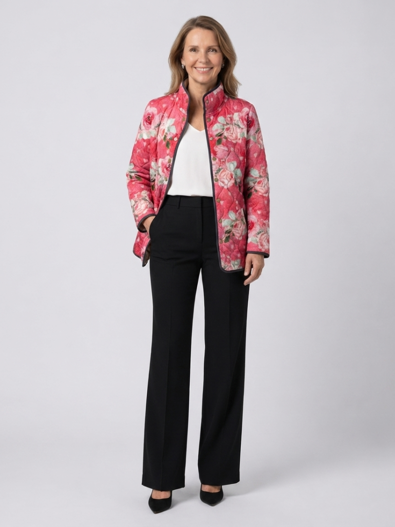 Chaqueta Acolchada Rosas Empolvadas