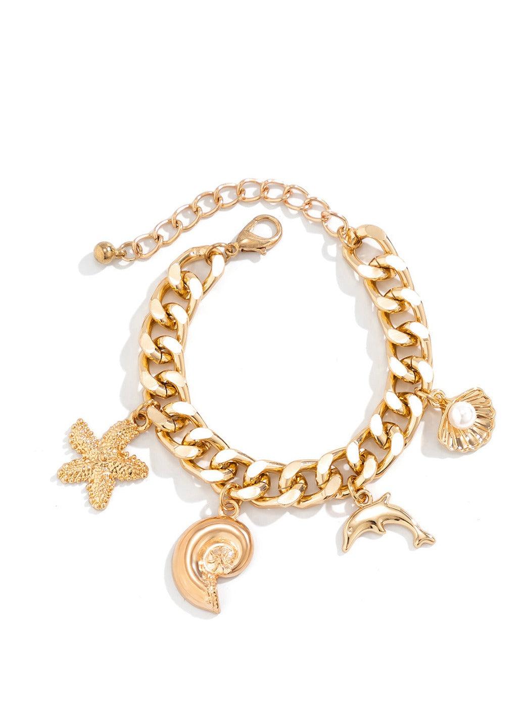 Pulsera con colgante de temática oceánica