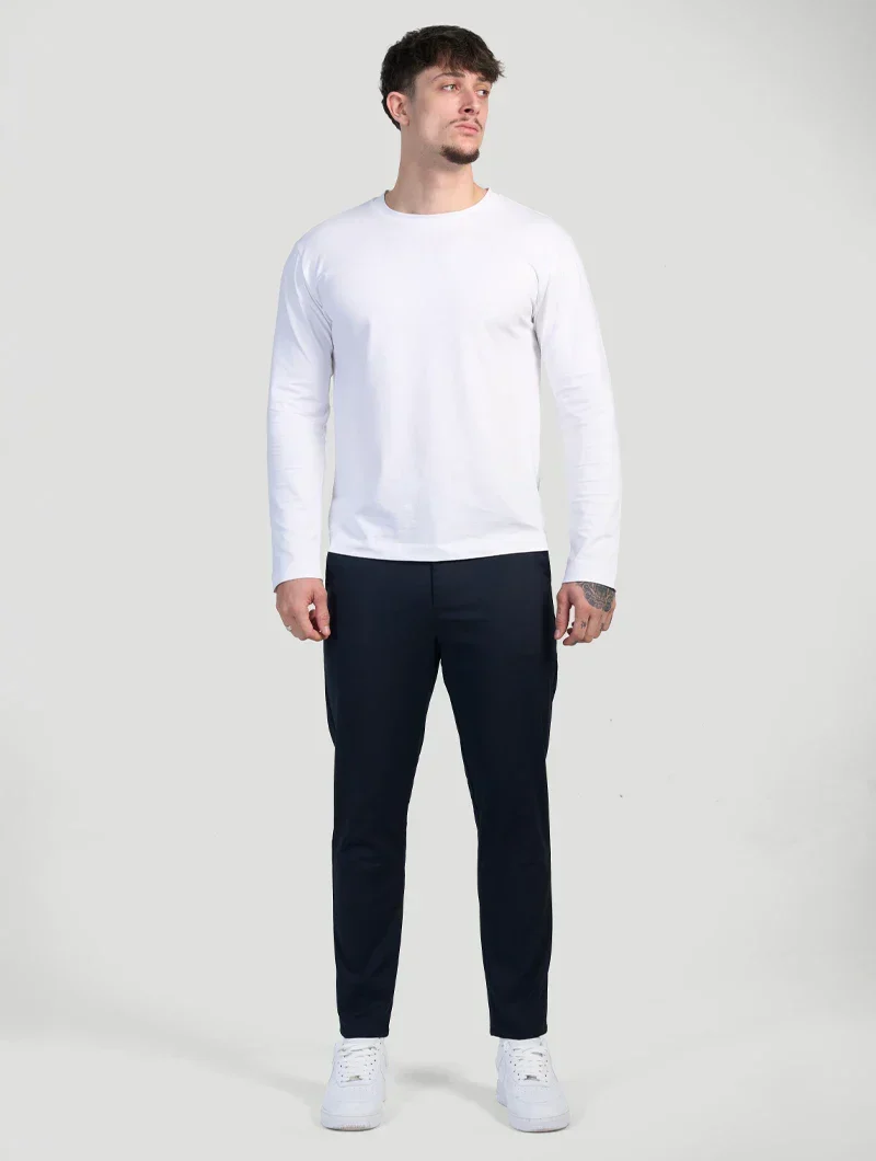 Astino Pantalones rectos - Azul Oscuro