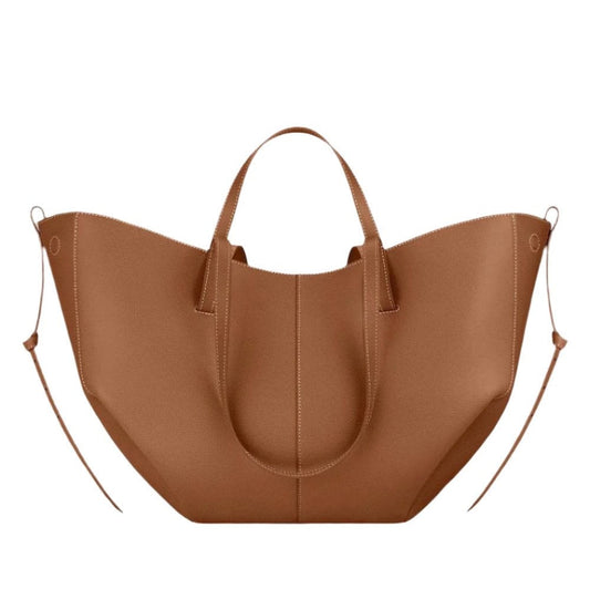 Ombrello - bolso de piel auténtica de litchi