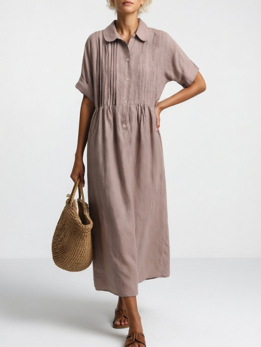 Lysandra™ Vestido Camisero de Verano Fluido – Estilo Fresco y Versátil