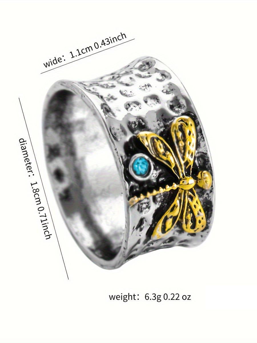 Anillo de insecto de aguamarina