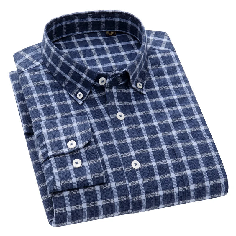 Pedro™ Camisa de algodón puro — 100% algodón, suave y transpirable, esencial para el día a día