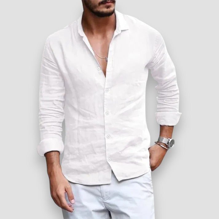 Fran™ Camisa de lino transpirable — comodidad fresca y ligera