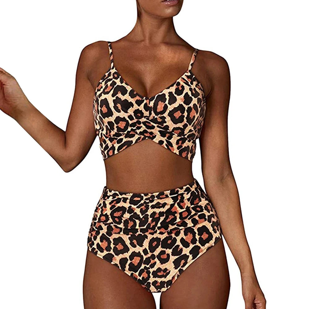 Bikini de Cintura Alta Leopardo