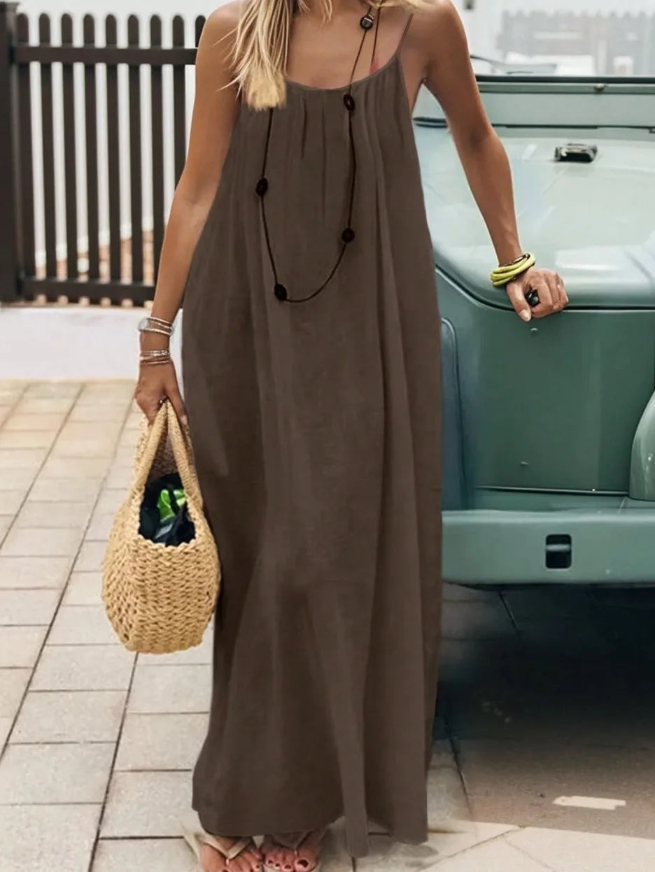 Vestido Mini Holgado con Detalles Calados