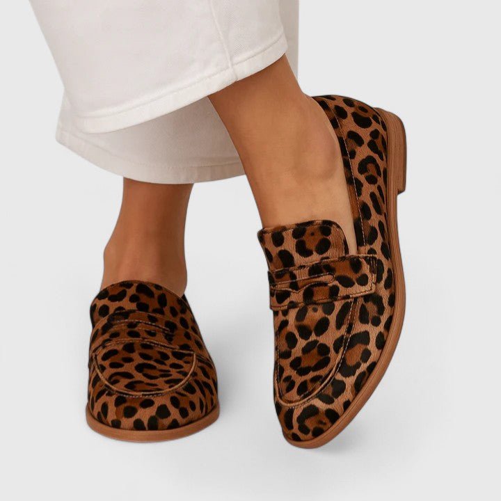Celia | Mocasín suave con estampado de leopardo