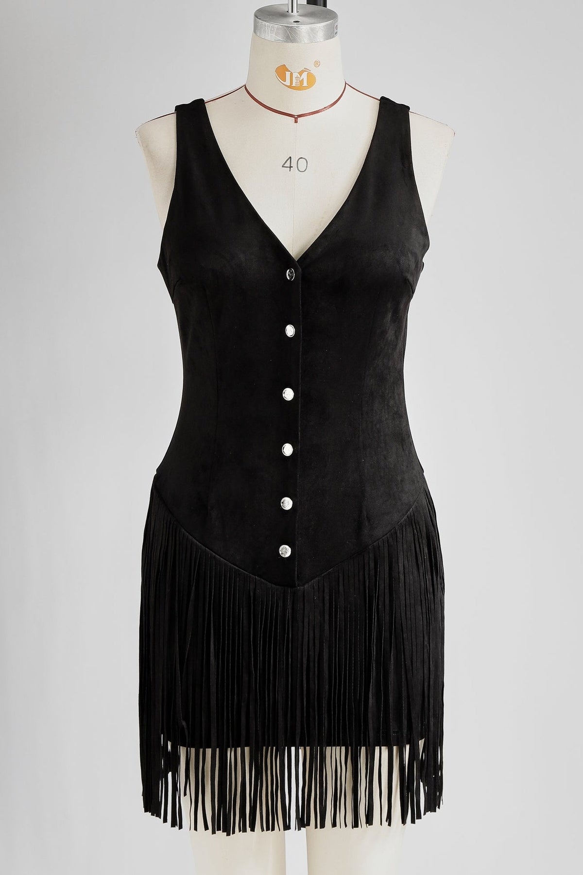 Minivestido camisero Western Fringe