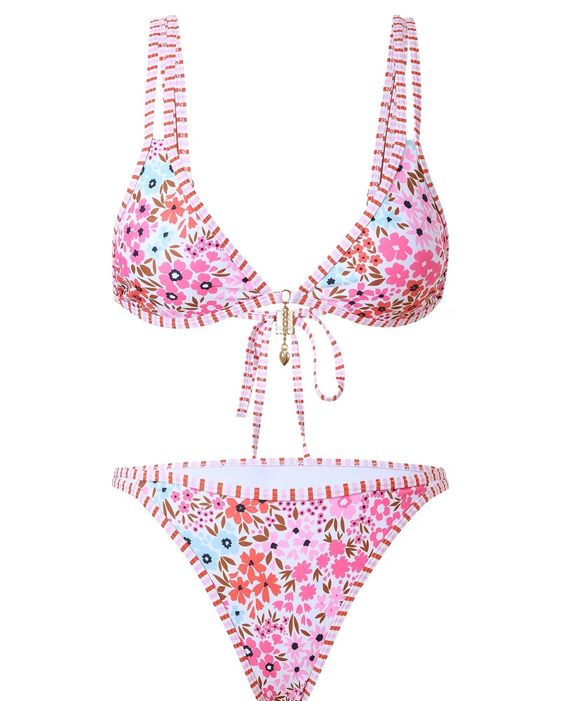 Bikini sexy con estampado floral