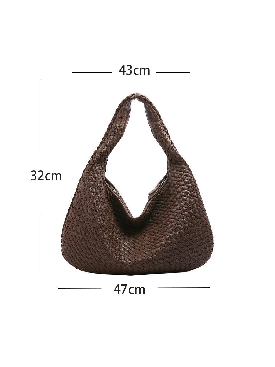 Bolso tejido de cuero de moda para mujer