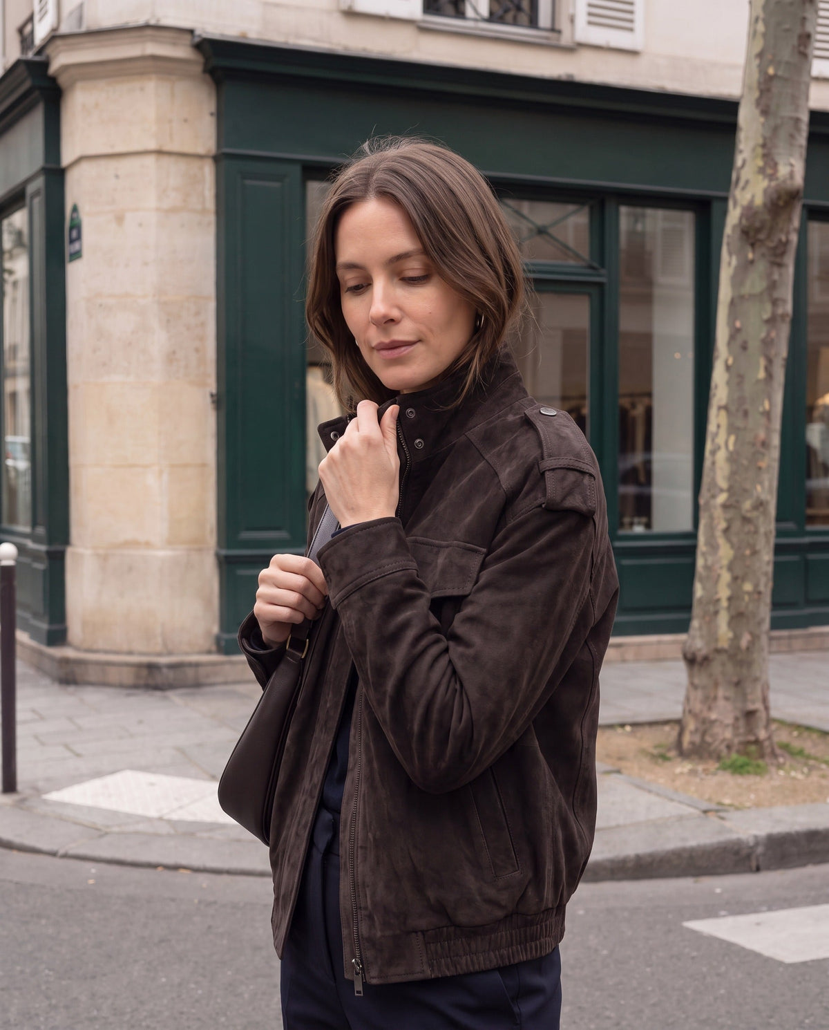 Chaqueta Ludovica — Field Jacket Efecto Ante