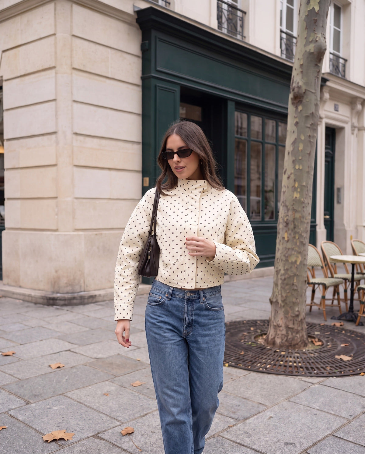 Chaqueta Margherita — de Lunares con Cuello Alto
