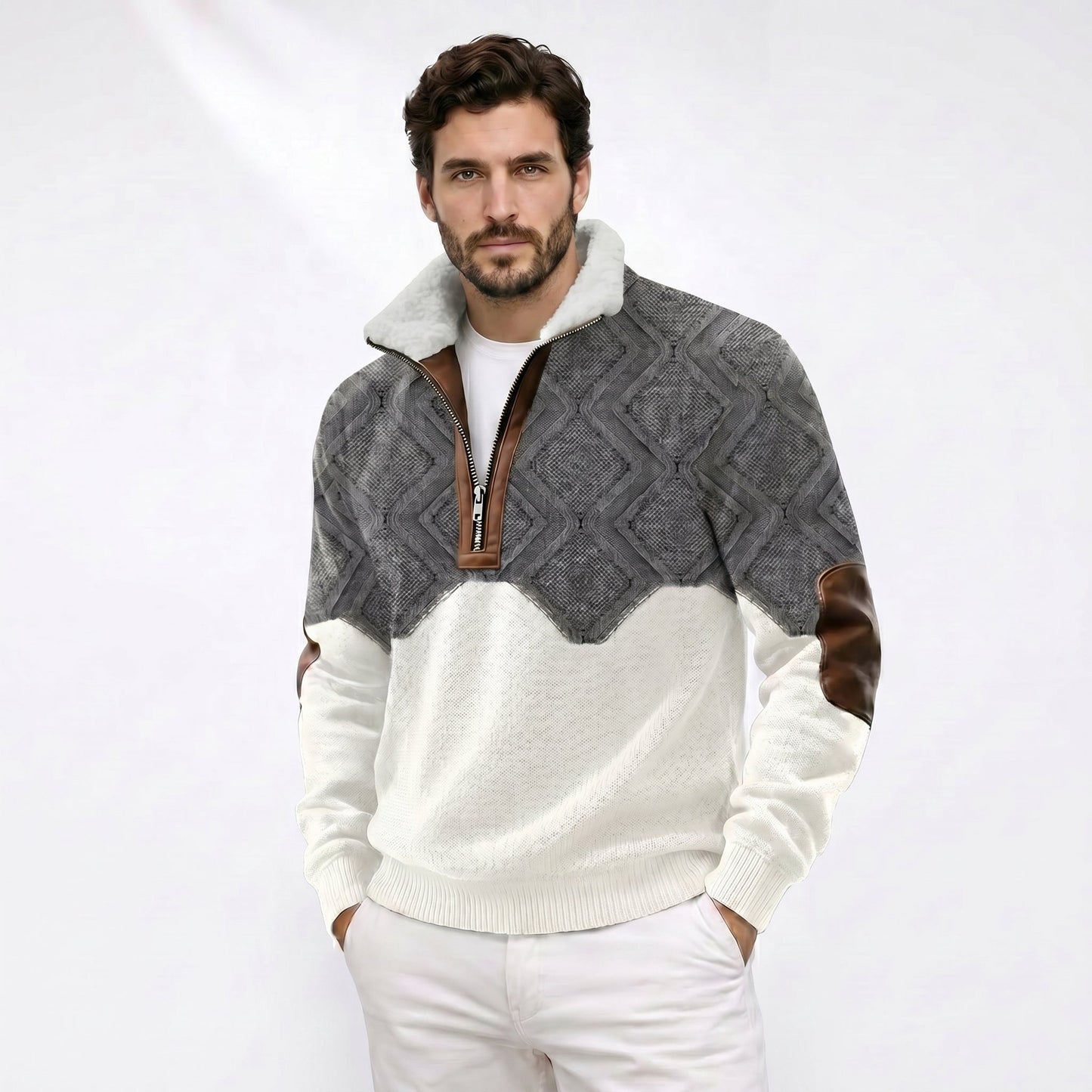 MAXIM™║Jersey con cremallera y cuello forrado