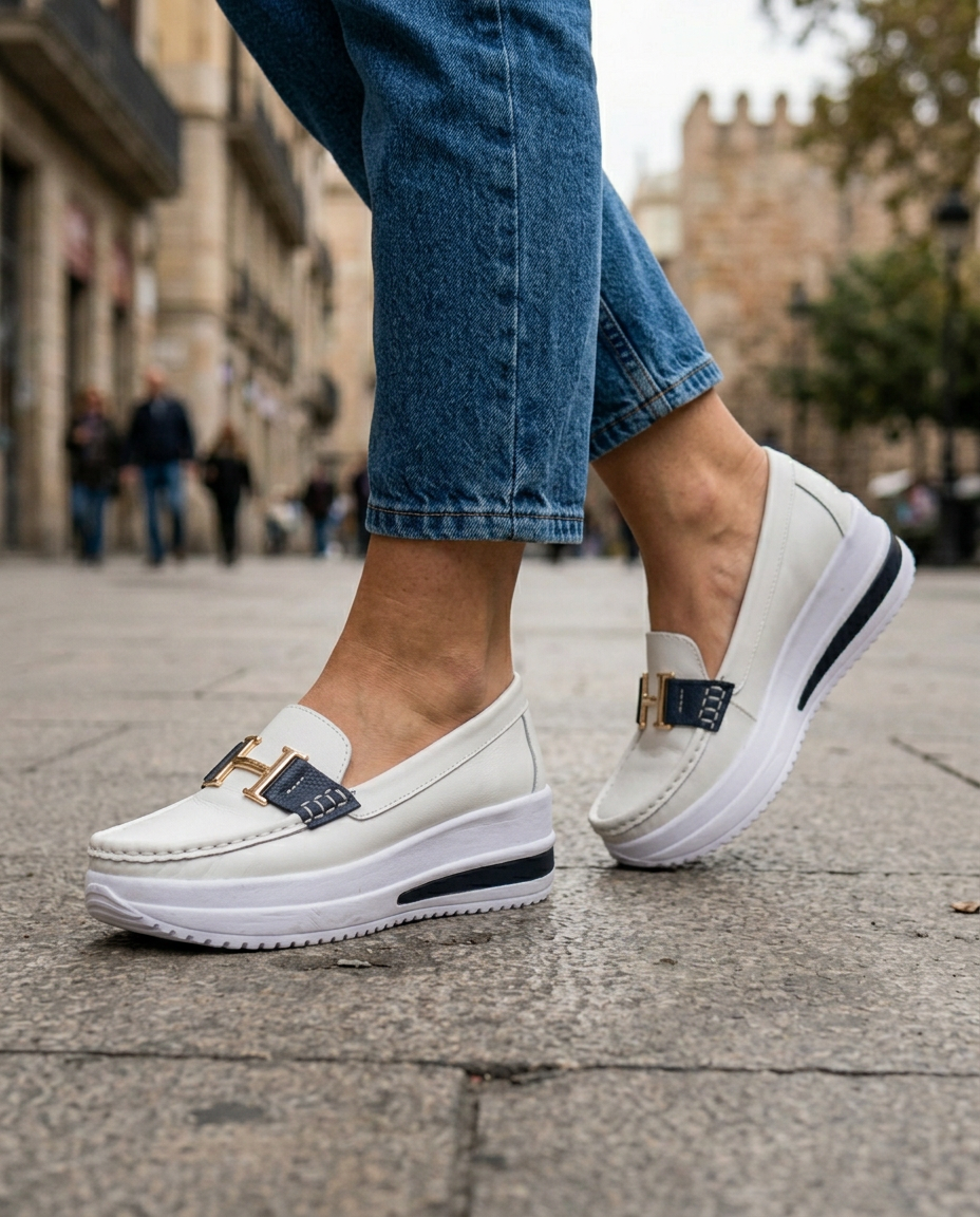 Mocasín Gaia — Plataforma con estribo
