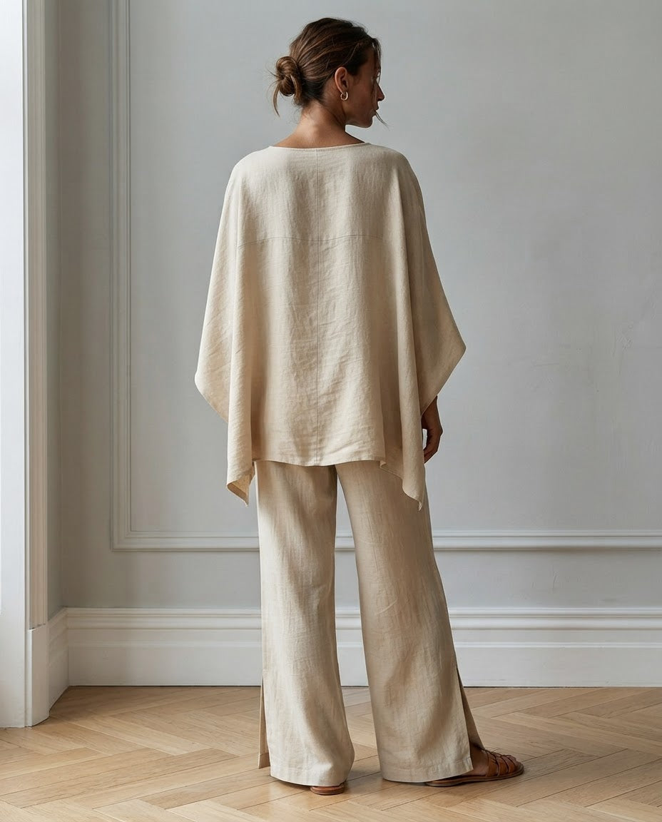 Conjunto Marta — Túnica Asimétrica y Pantalón Ancho