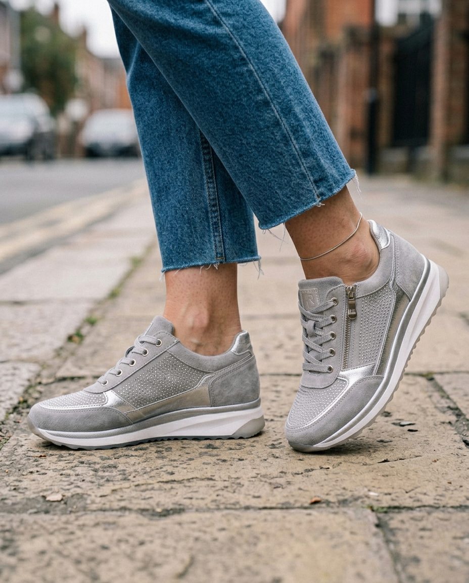 Zapatillas Cómodas con Cremallera Lateral