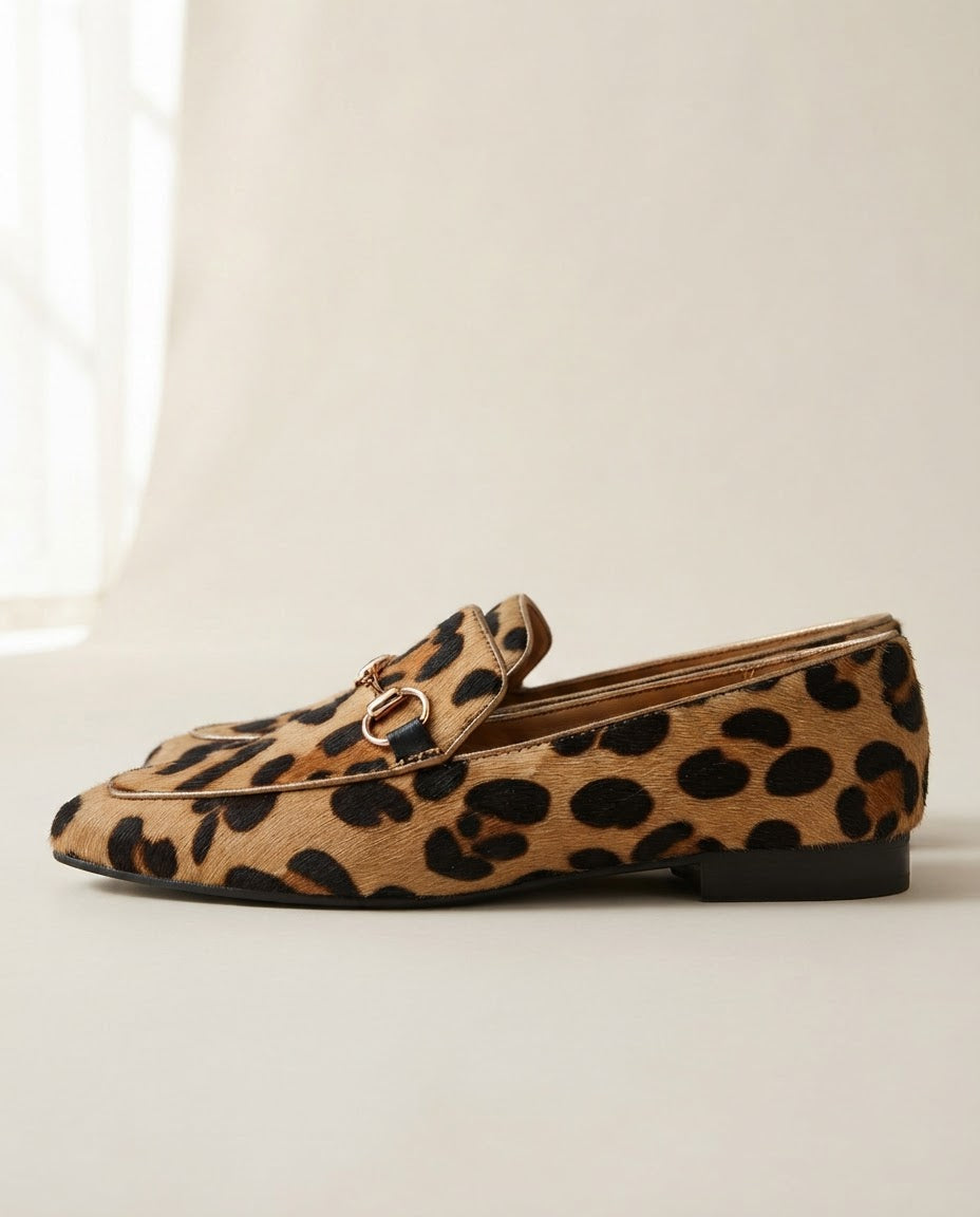 Mocasín Serena — Leopardo con herraje