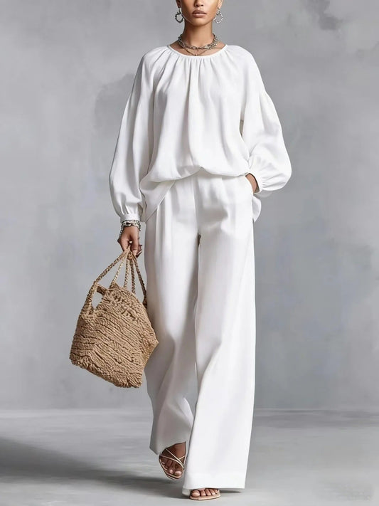 Clara Conjunto Holgado Con Pantalón Ancho