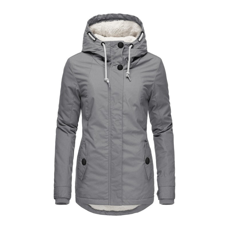 Parka Livigno — Acolchada con Interior de Sherpa y Capucha
