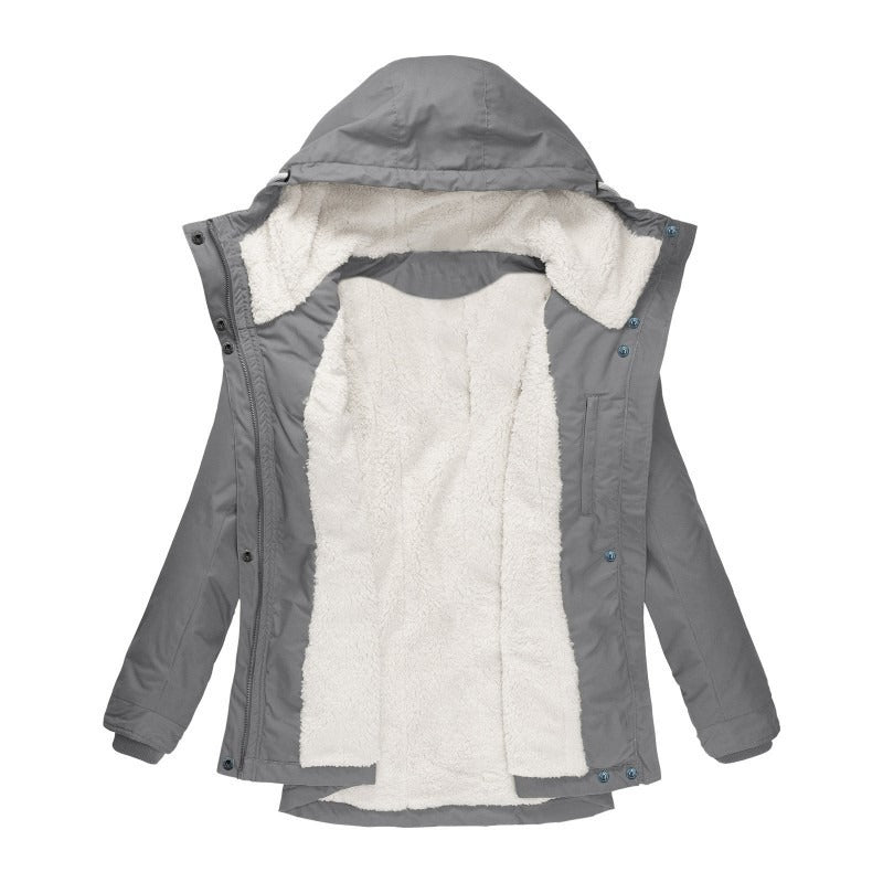 Parka Livigno — Acolchada con Interior de Sherpa y Capucha