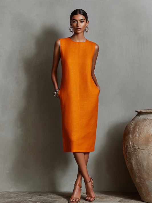 Vestido de verano fácil de lino