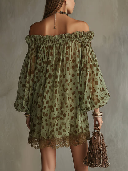 El vestido de lunares oliva