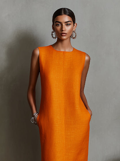 Vestido de verano fácil de lino