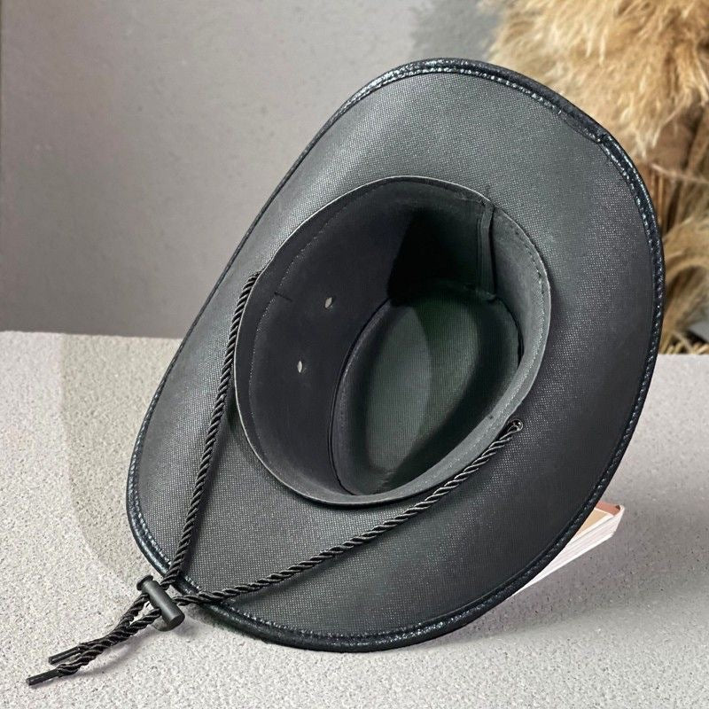 Sombrero Retro de Caballero con Cabeza de Toro Agrietada Vaquera