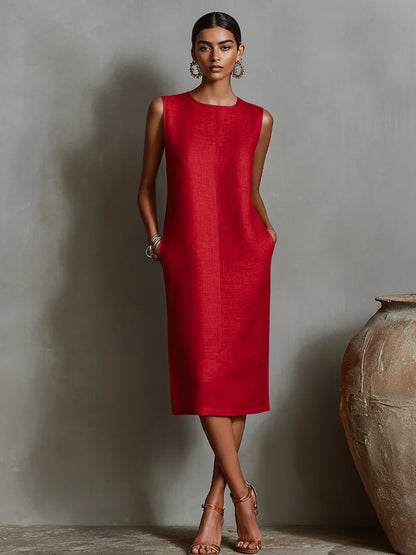 Vestido de verano fácil de lino