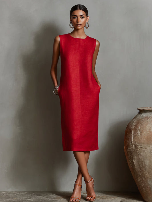 Vestido de verano fácil de lino