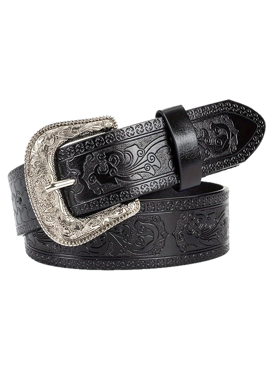Cinturón de estilo vaquero vintage para mujer de mezclilla