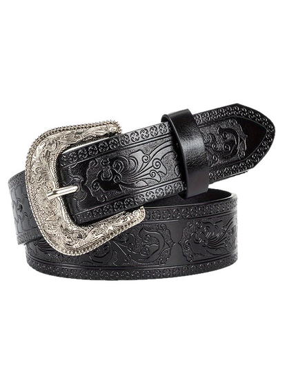 Cinturón de estilo vaquero vintage para mujer de mezclilla