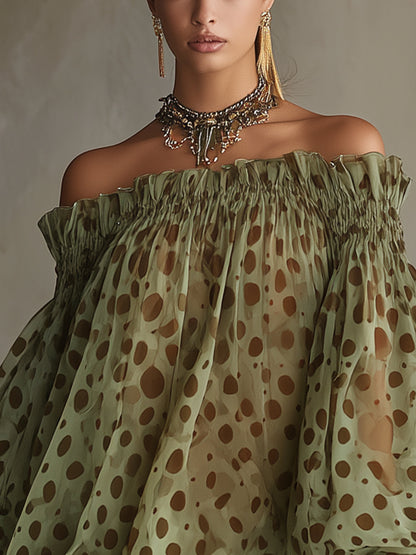 El vestido de lunares oliva