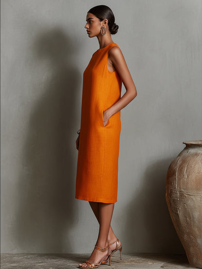 Vestido de verano fácil de lino