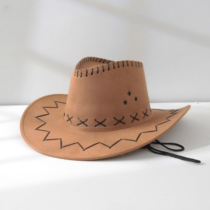 Sombrero de visera para sol de vaquero occidental para exteriores knight