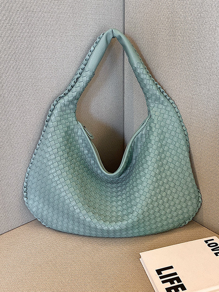 Bolso tejido de cuero de moda para mujer
