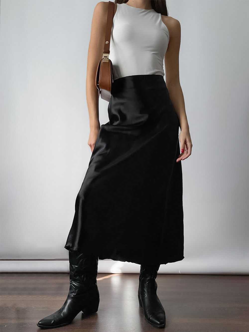 Falda larga estilo francés