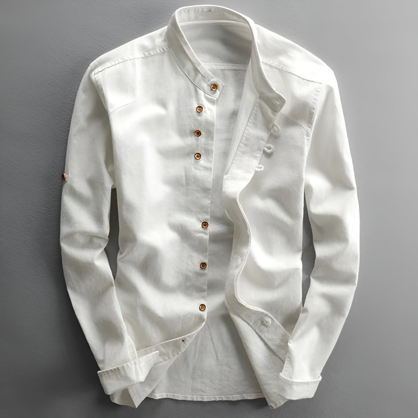 Andrés™ Camisa de estilo japonés – Diseño moderno y minimalista con sastrería de inspiración japonesa