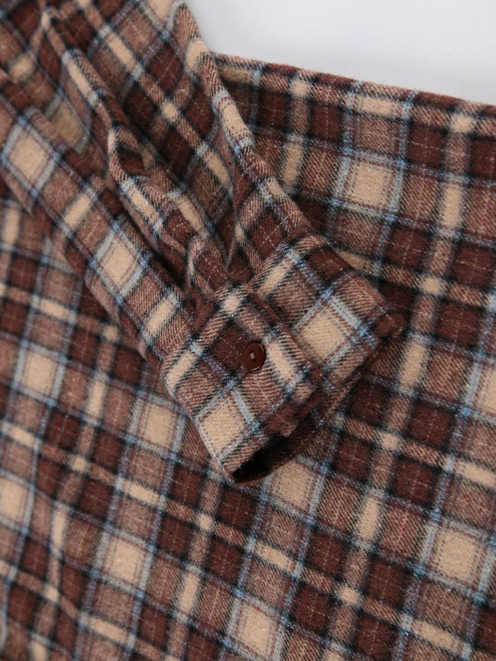 Camisas a cuadros Vintage para mujer, blusa holgada de guingán para mujer,
