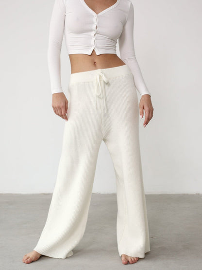 Pantalón ancho de punto térmico orgánico