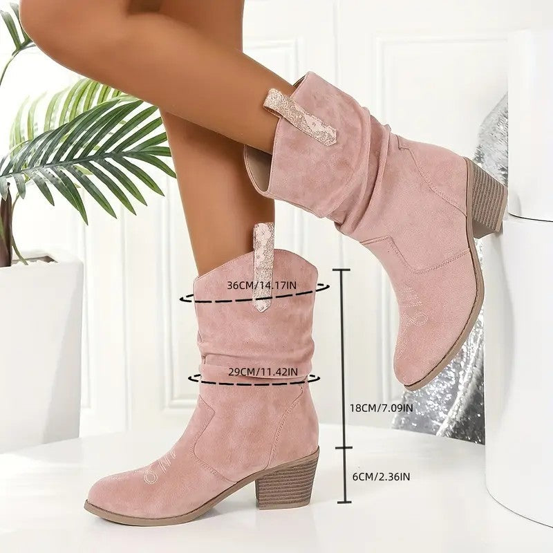 Botas de Tobillo con Borlas Vaqueras Western Vintage