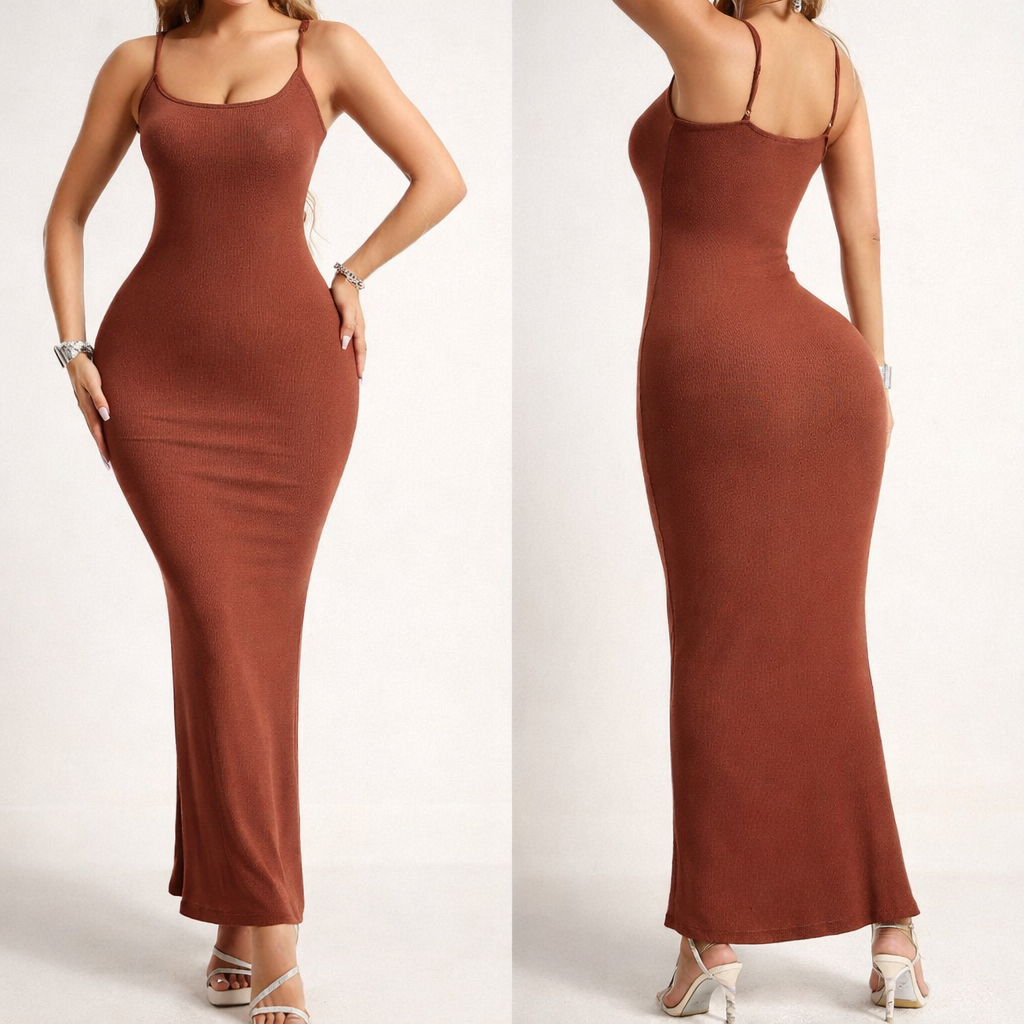velora | Vestido ajustado moldeador para mujer con faja integrada y soporte ajustado