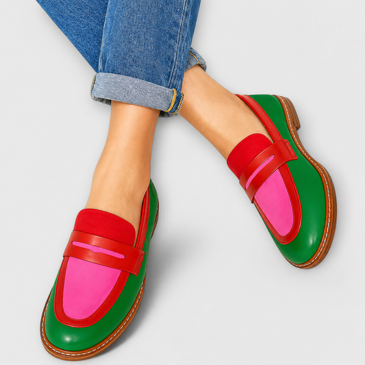 Nyla™ | Mocasines Casual a Contraste