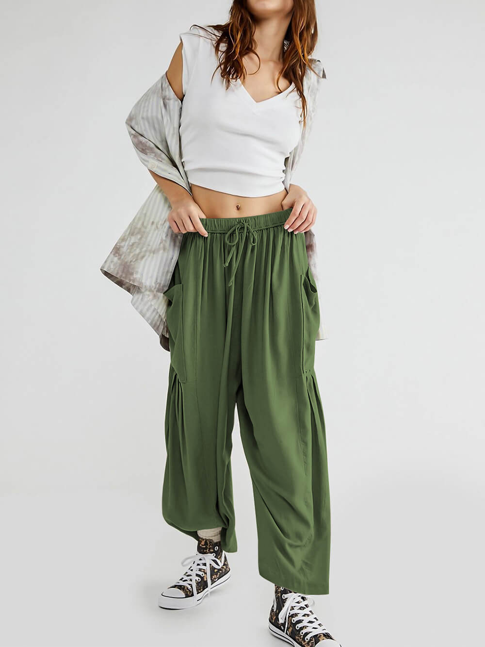 Cómodos pantalones de yoga de pierna ancha