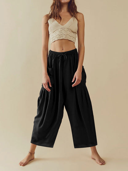 Cómodos pantalones de yoga de pierna ancha