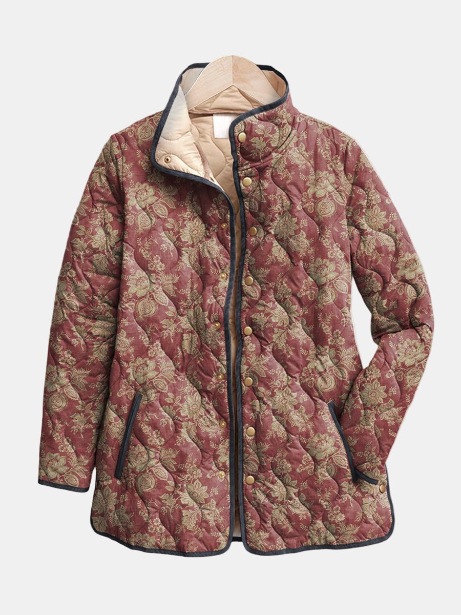 Chaqueta Acolchada Damasco Ciruela